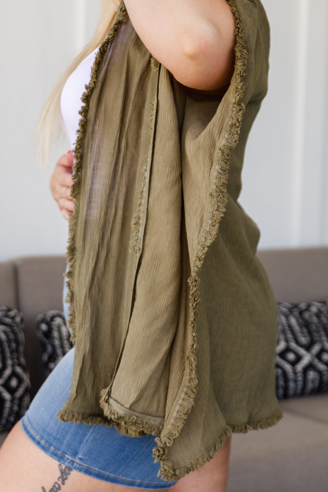 Adrift Memories Kimono in Green