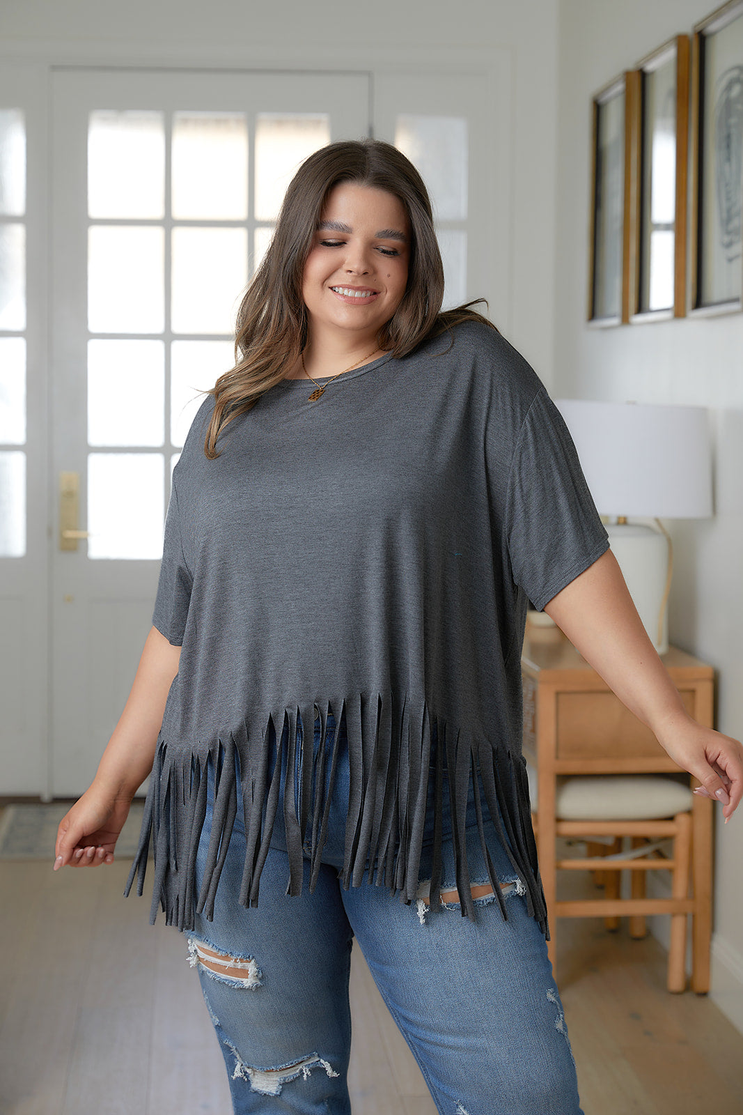 Blake Fringe Hem Top