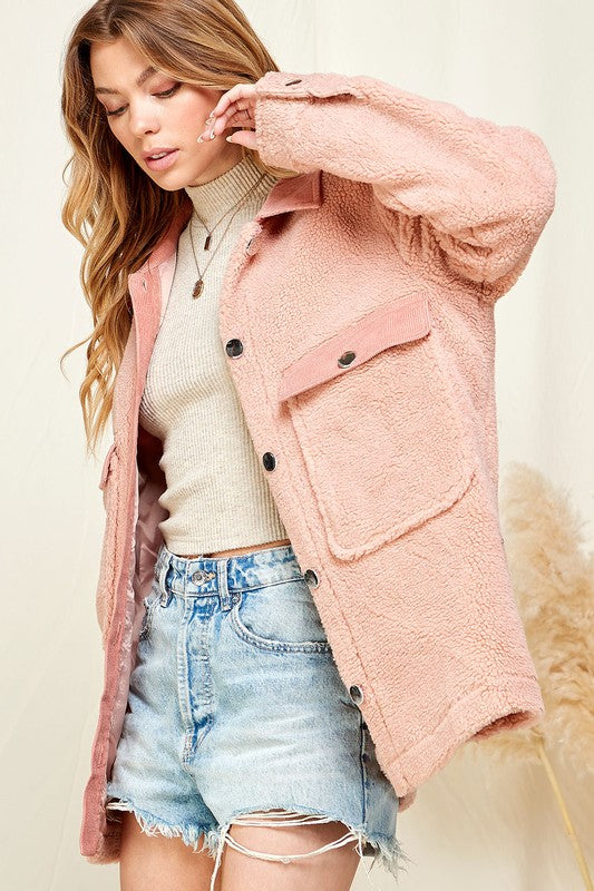 PREORDER: Vail Sherpa Jacket in Pink