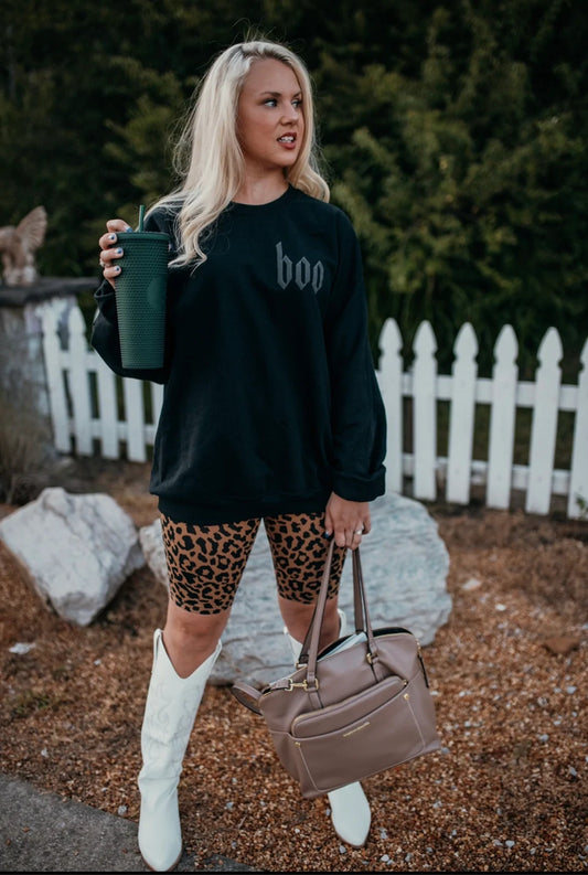 PREORDER: Boo Puff Ink Sweatshirt in Black