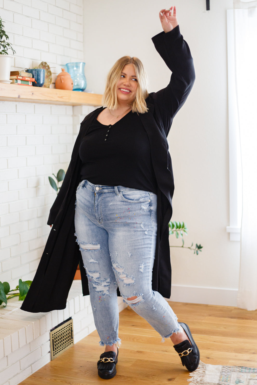 All Day Ribbed Cami in Black