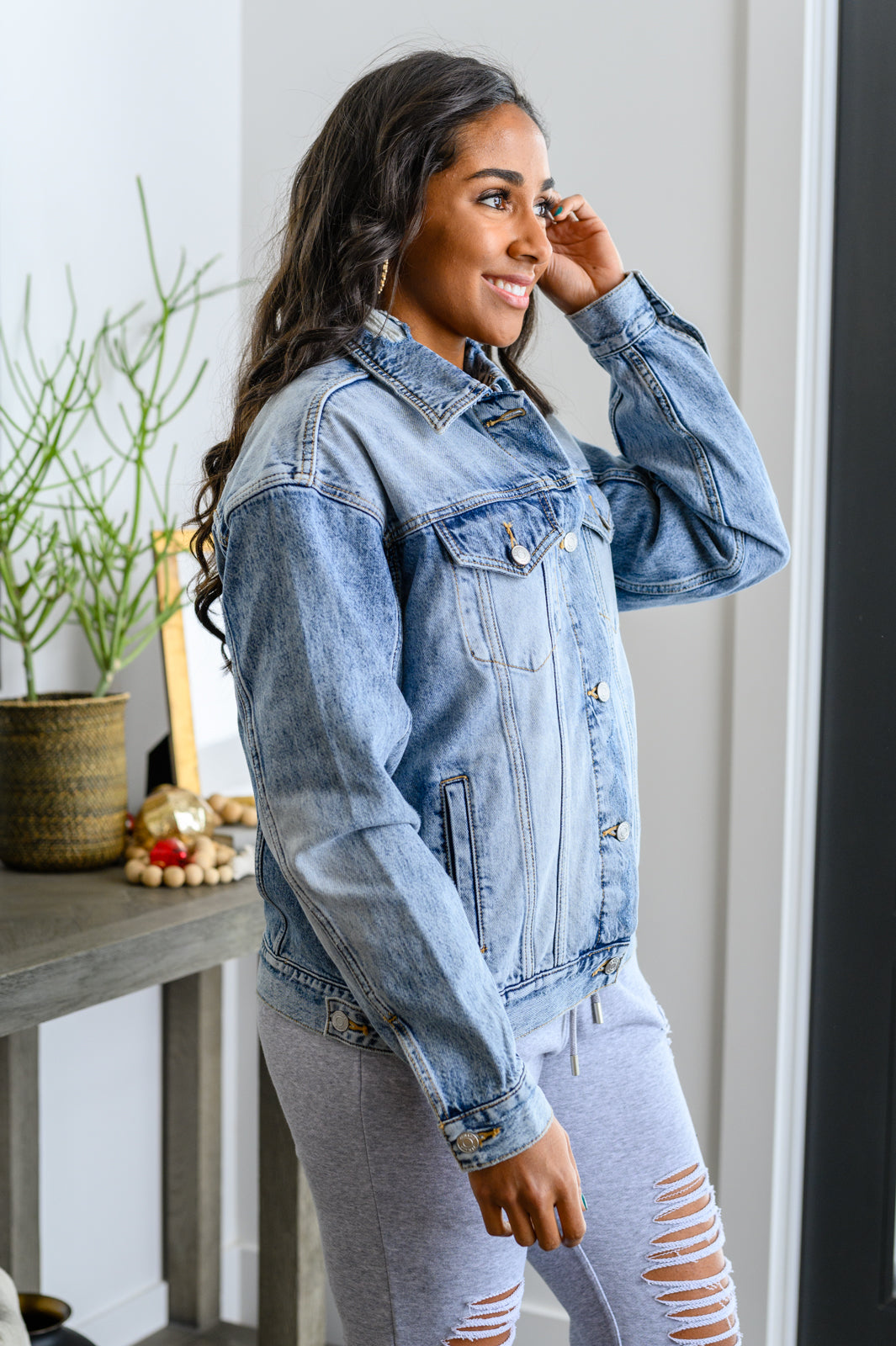 Always Together Light Wash Denim Jacket