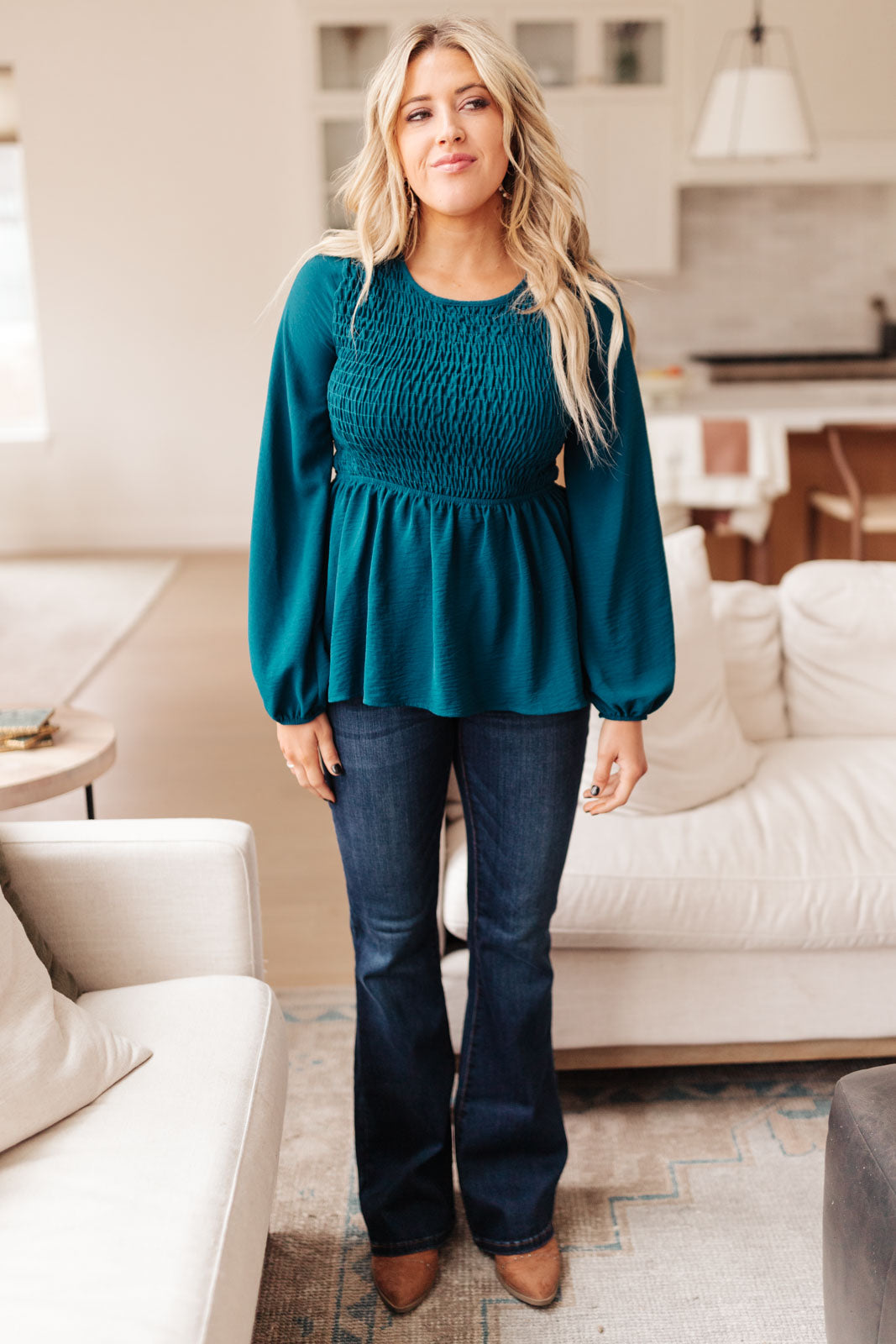 Annalise Top In Deep Teal