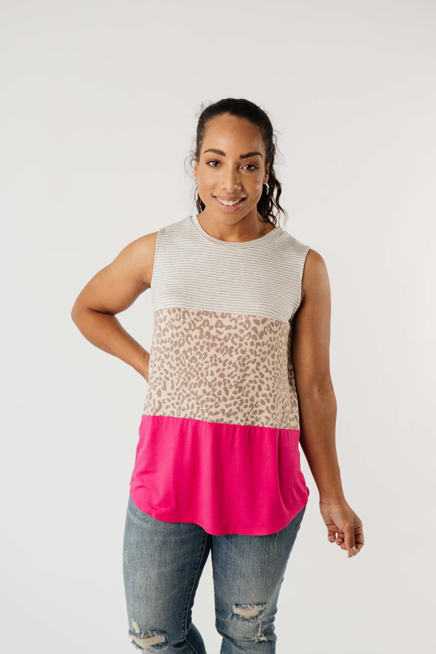 Hot Block Sleeveless Top