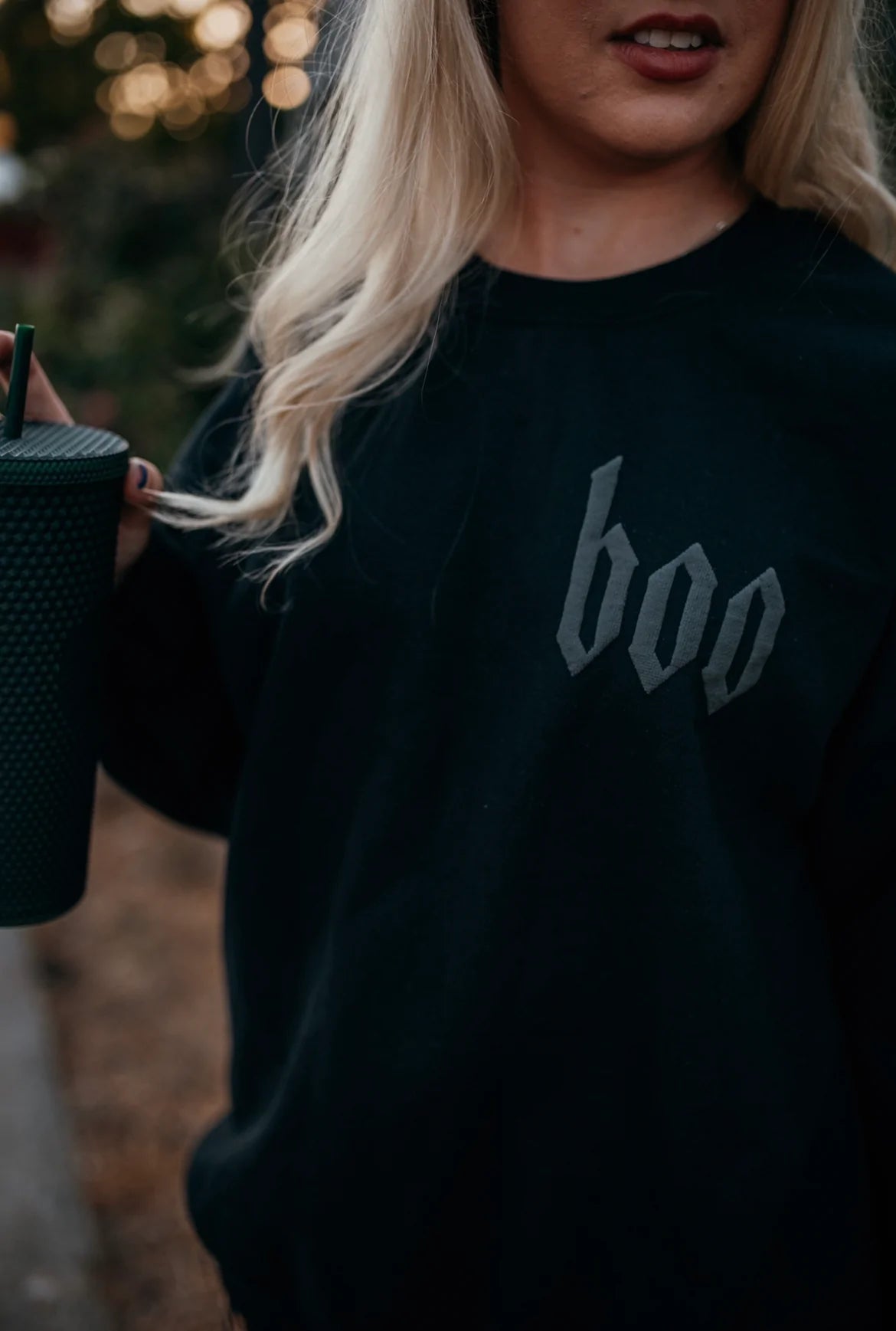 PREORDER: Boo Puff Ink Sweatshirt in Black