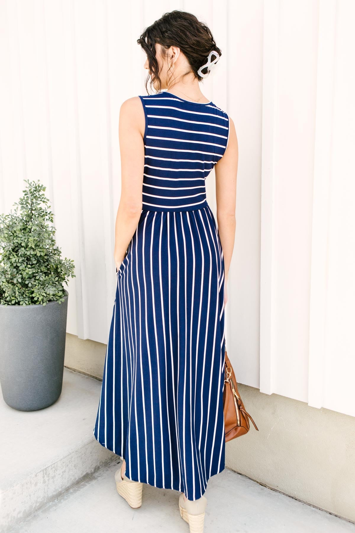 Beach Day Dress In Navy