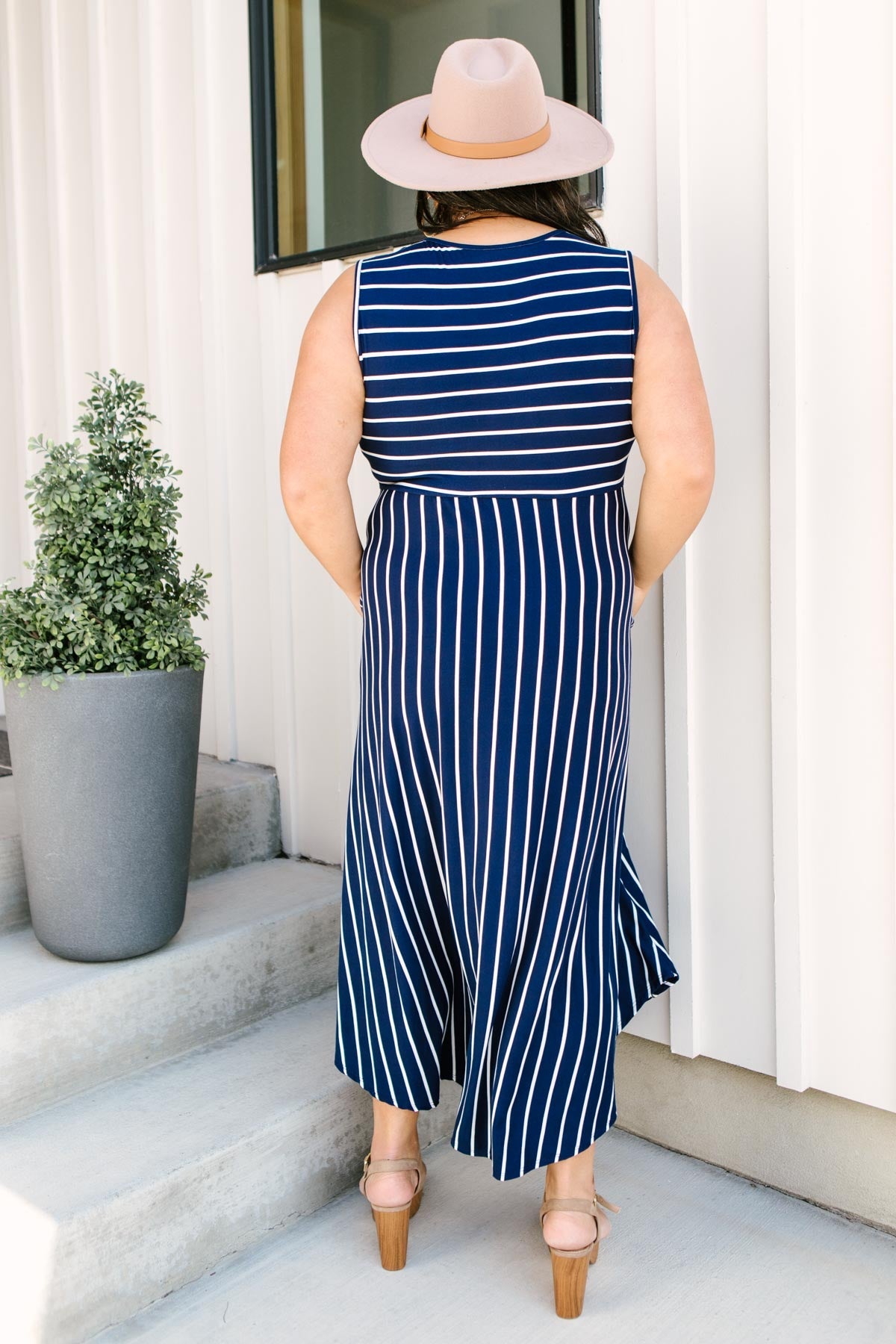 Beach Day Dress In Navy