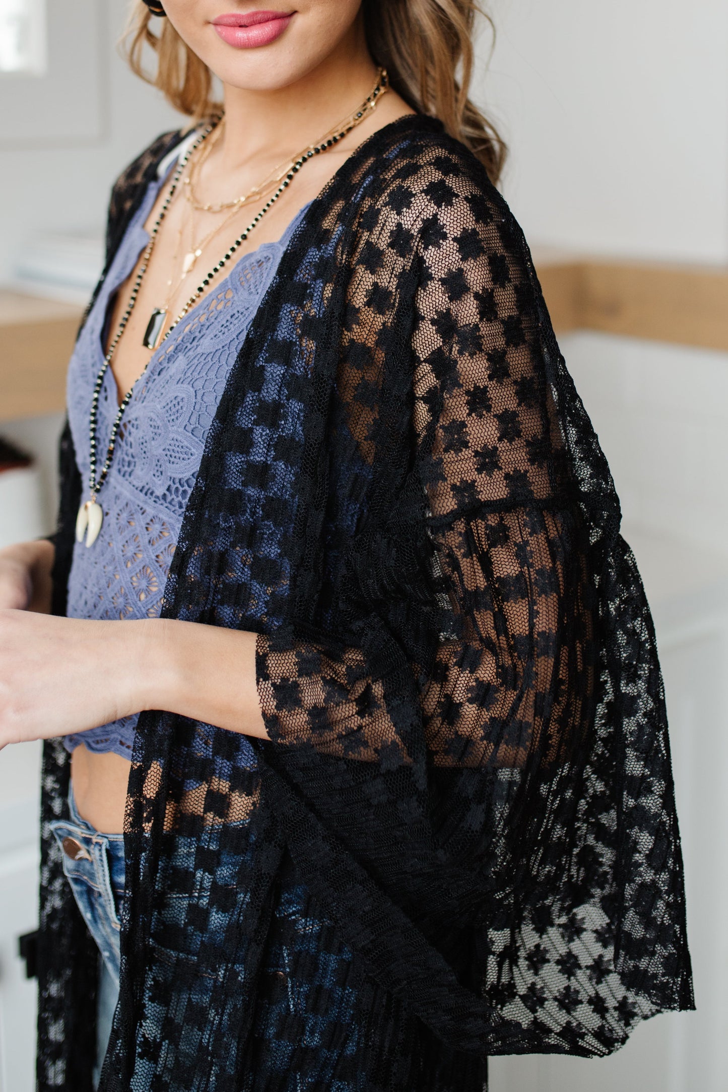 Beachside Babe Kimono in Black