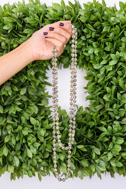 Blissful Beaded Necklace In Stone