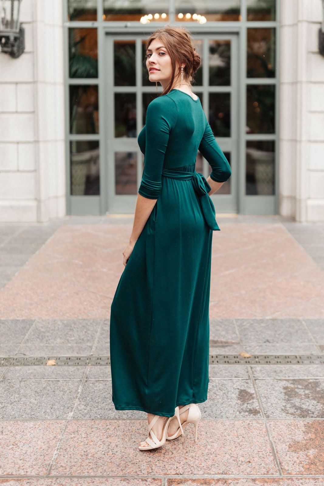 Bri Maxi Dress in Hunter Green