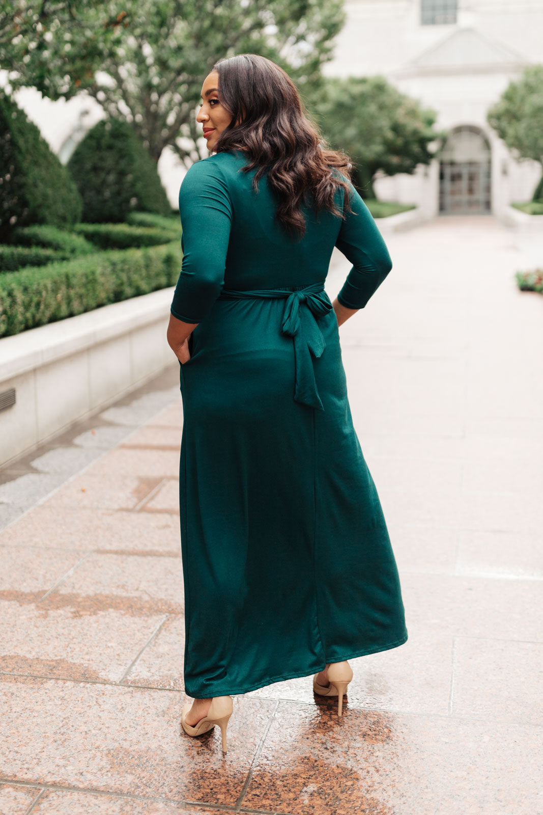 Bri Maxi Dress in Hunter Green