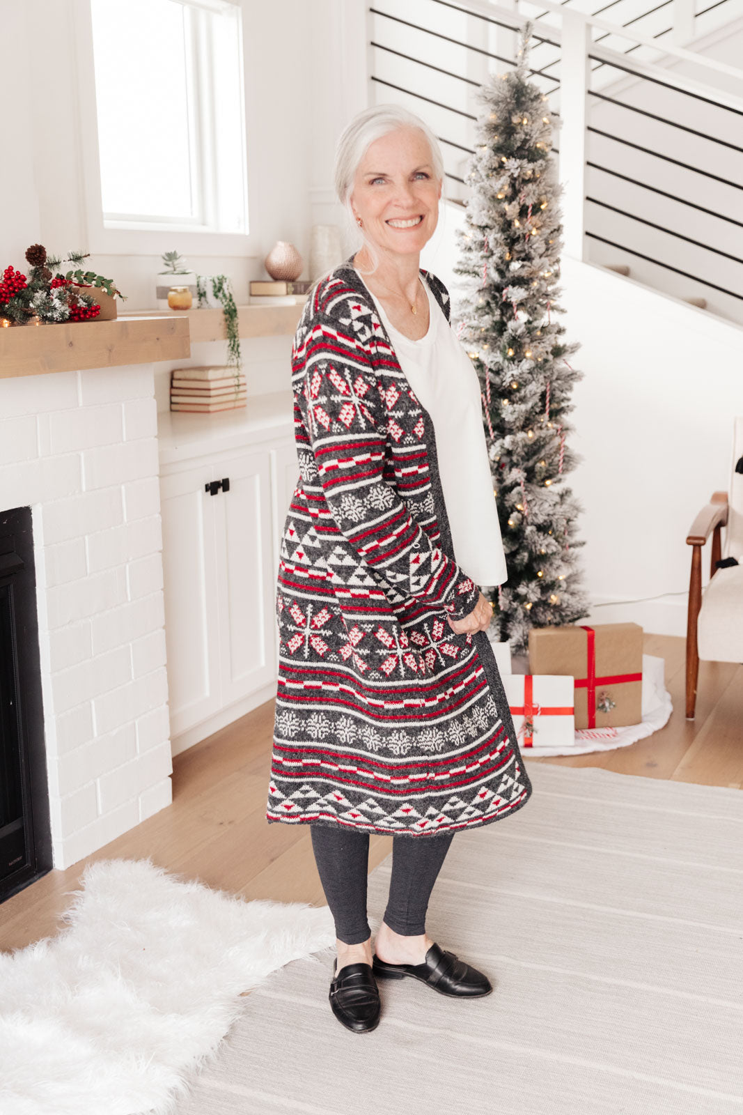 Classic and Cozy Knit Cardigan in Burgundy