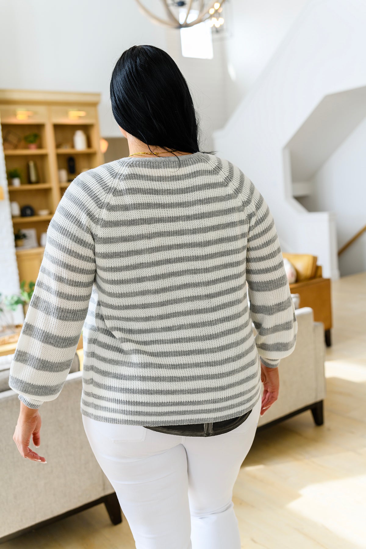 Cozy College Striped Cardigan