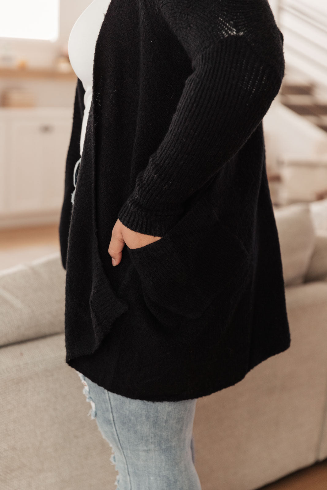 Cozy Nights Cardigan in Black