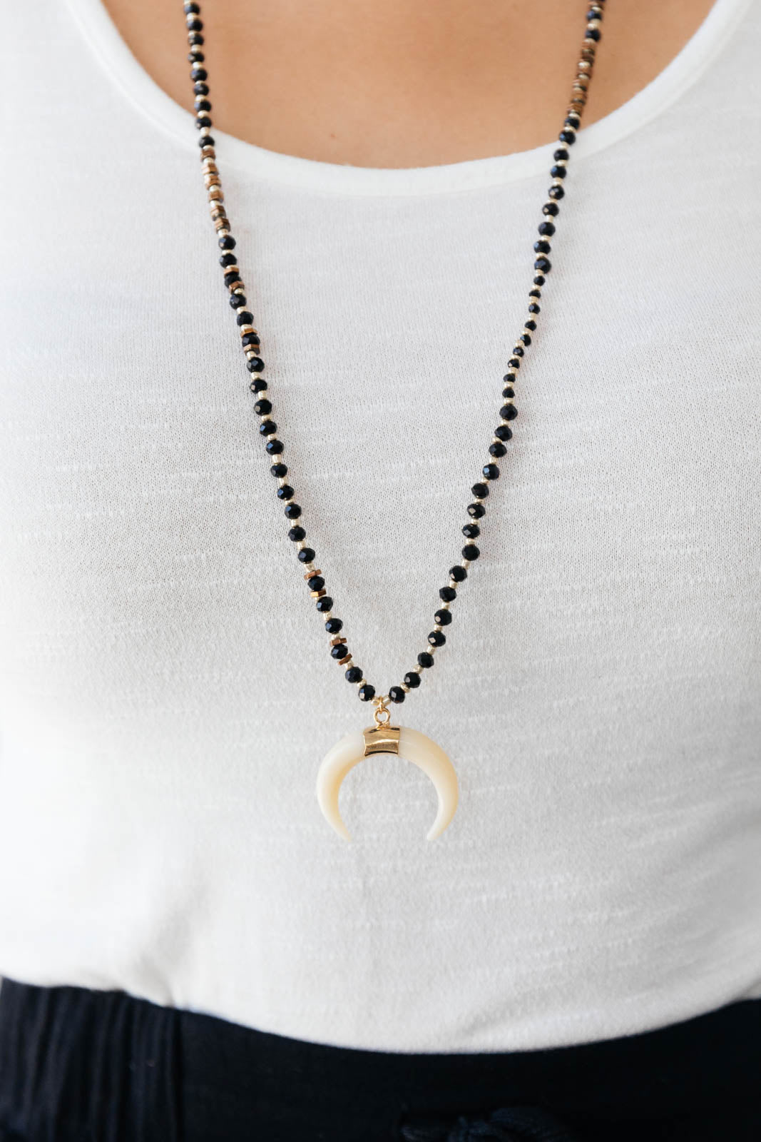 Crescent Moon Pendant Necklace