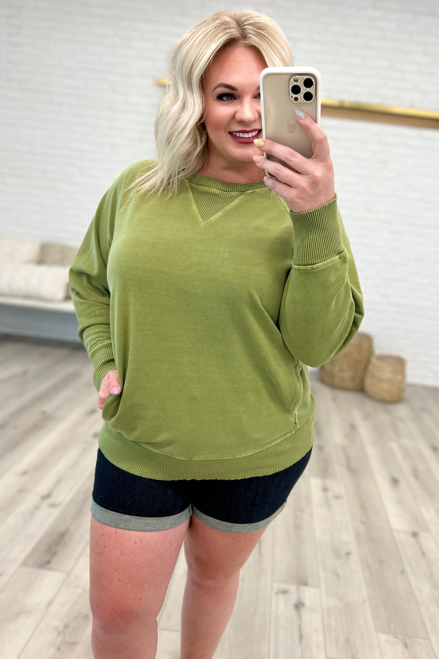 Hands Down Favorite Sweatshirt in Olive