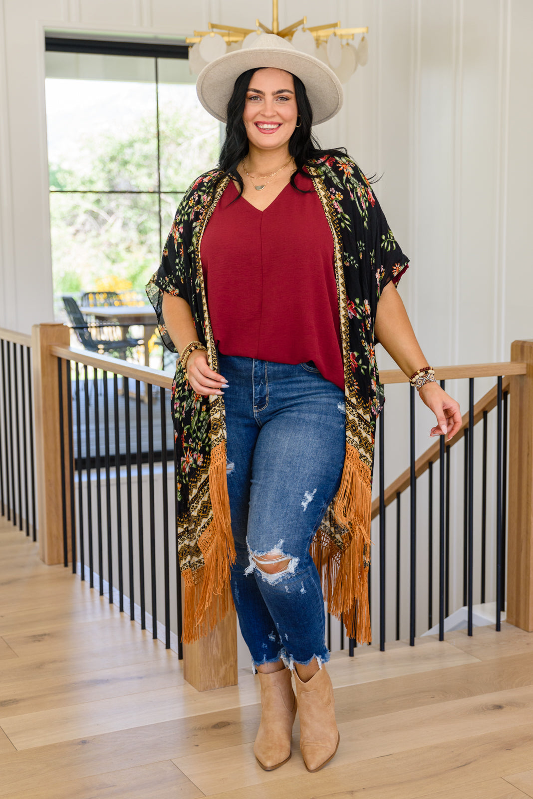 Delightful Days Dolman Sleeve Top In Burgundy