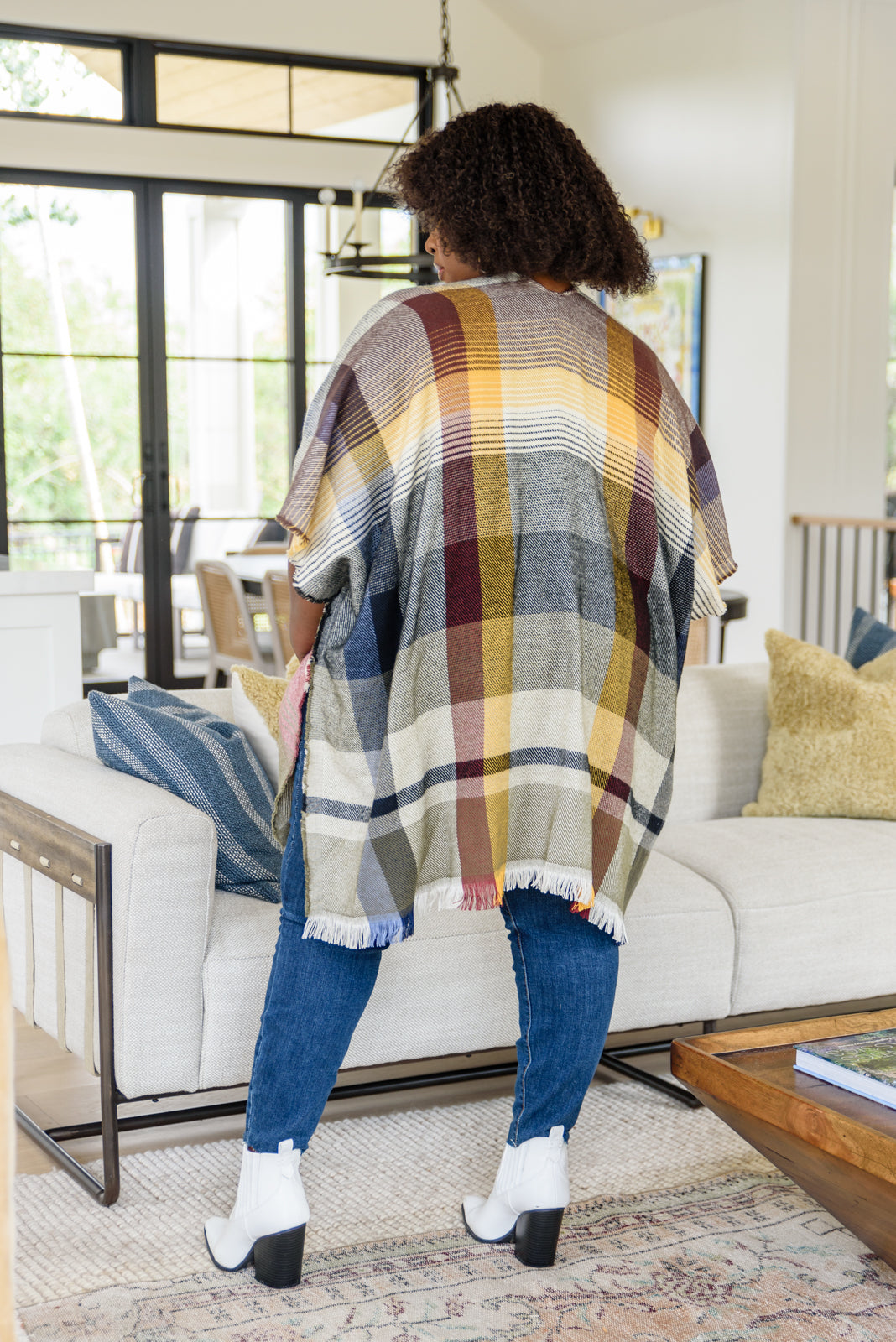 Feel The Air Plaid Kimono