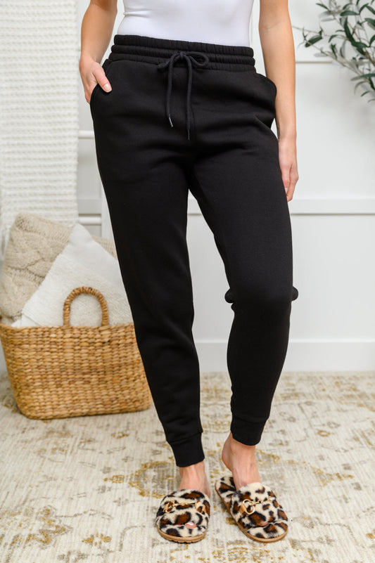 French Terry Joggers In Black