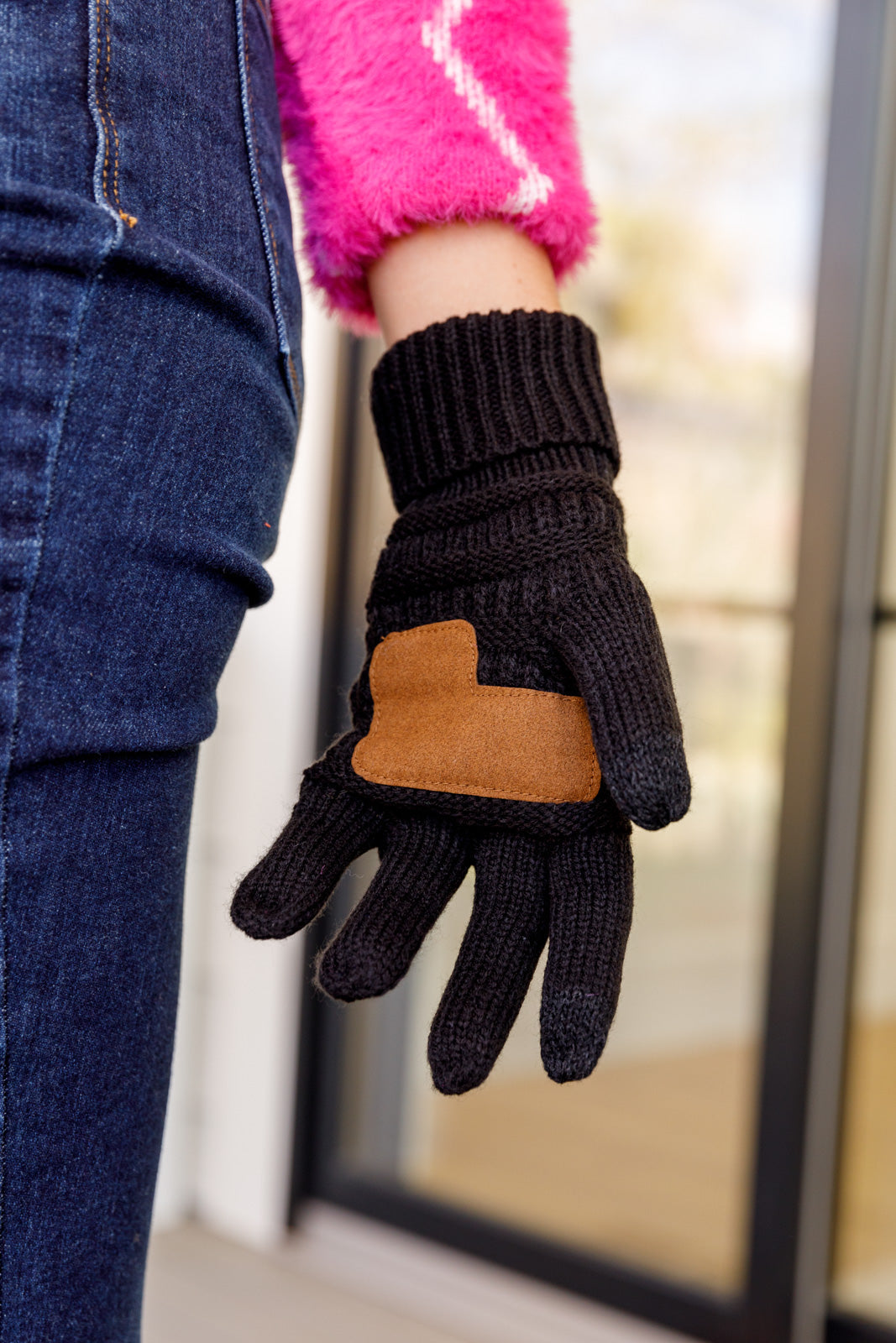 Got You Covered Knit Gloves In Black