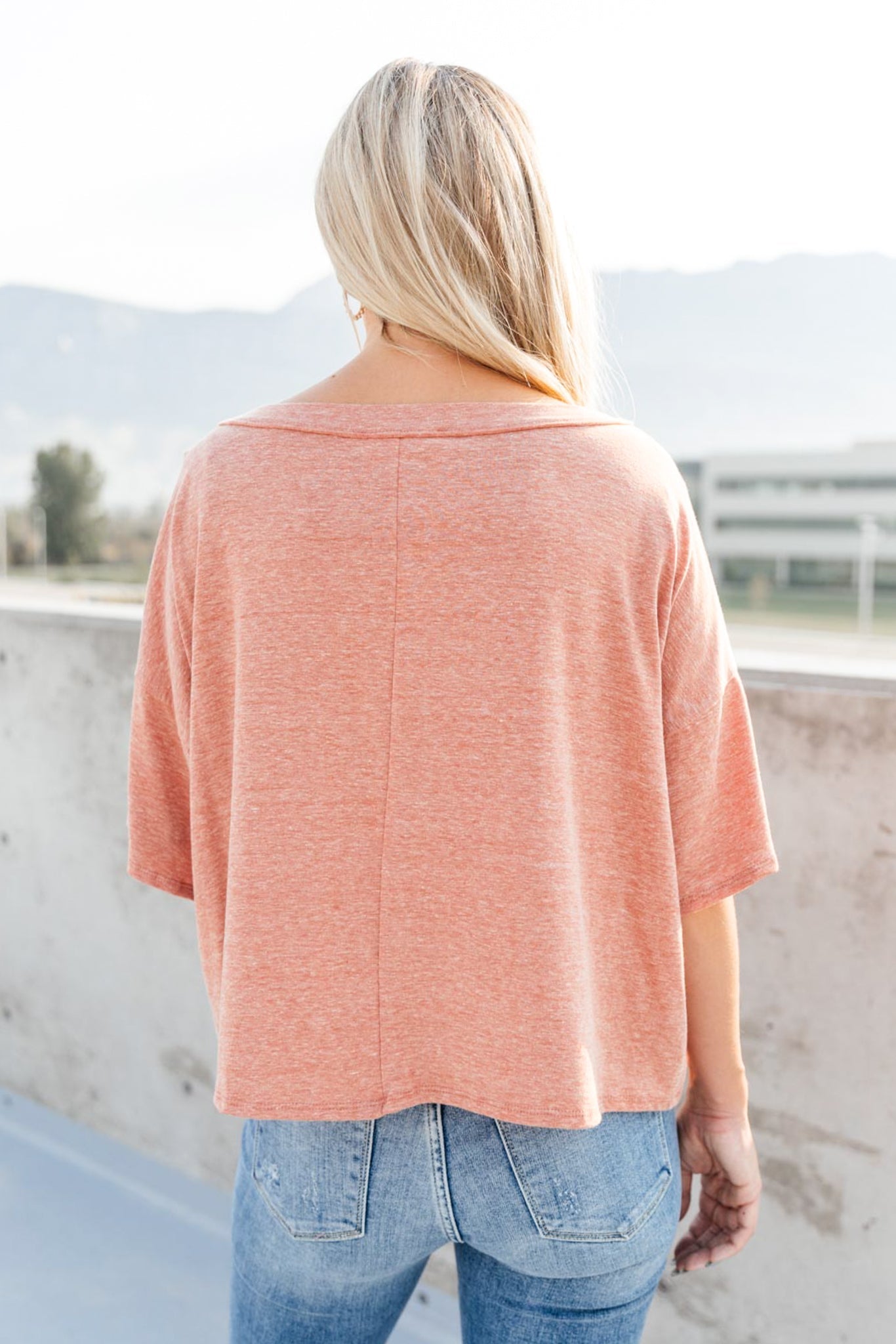 Hannah Tee In Faded Rust