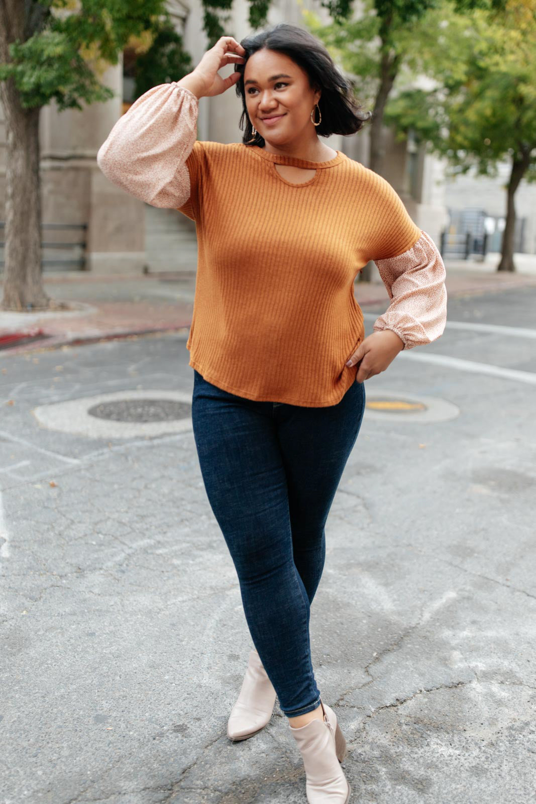 Jennica Top in Warm Spice