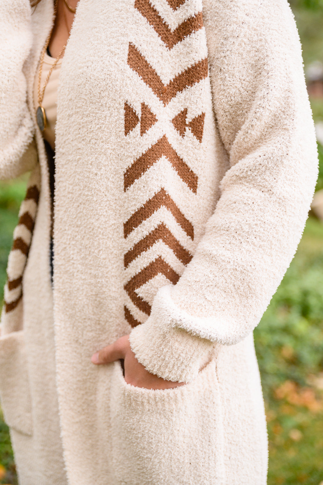 Lead The Way Western Cardigan In Cream