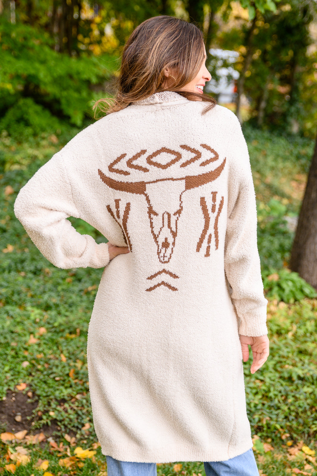 Lead The Way Western Cardigan In Cream