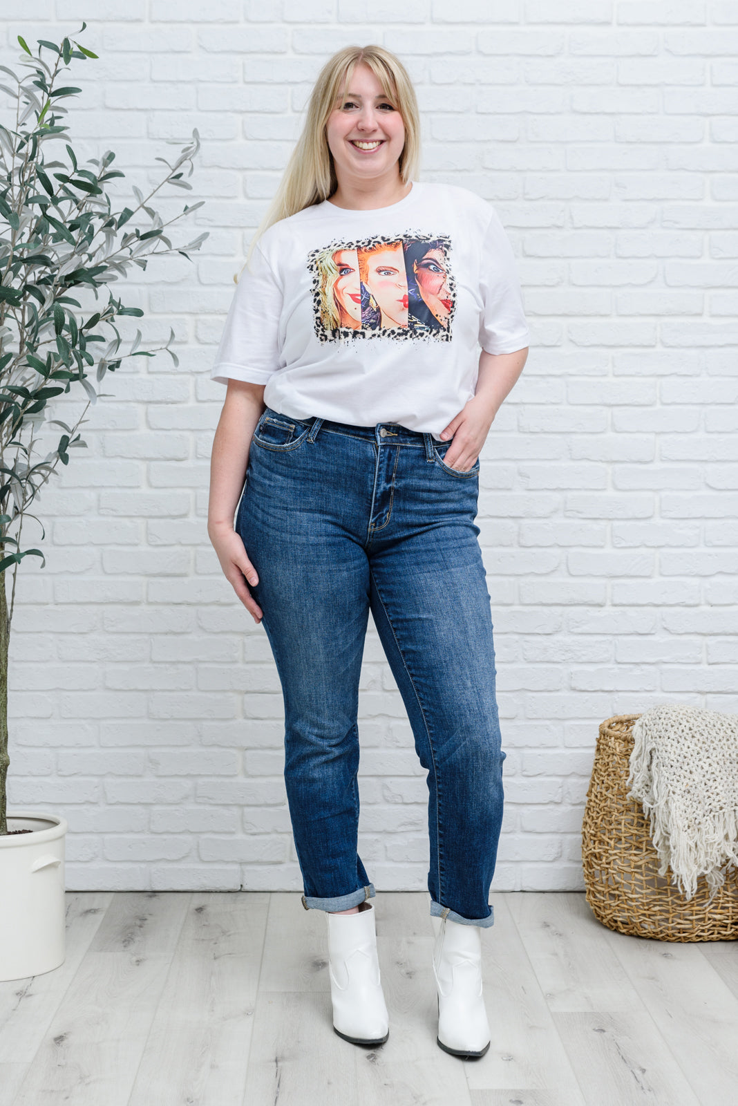 London Midrise Cuffed Boyfriend Jeans