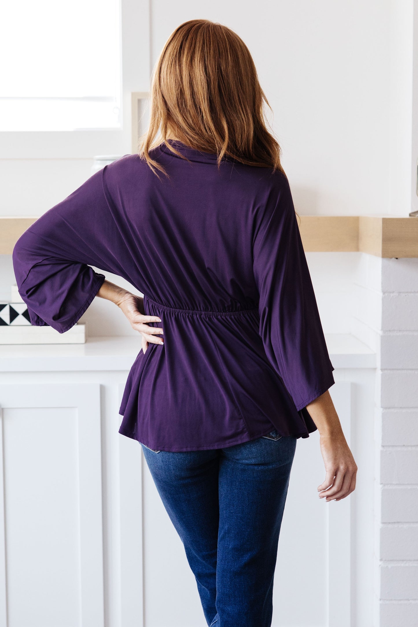 Love On The Line V-Neck Peplum Blouse