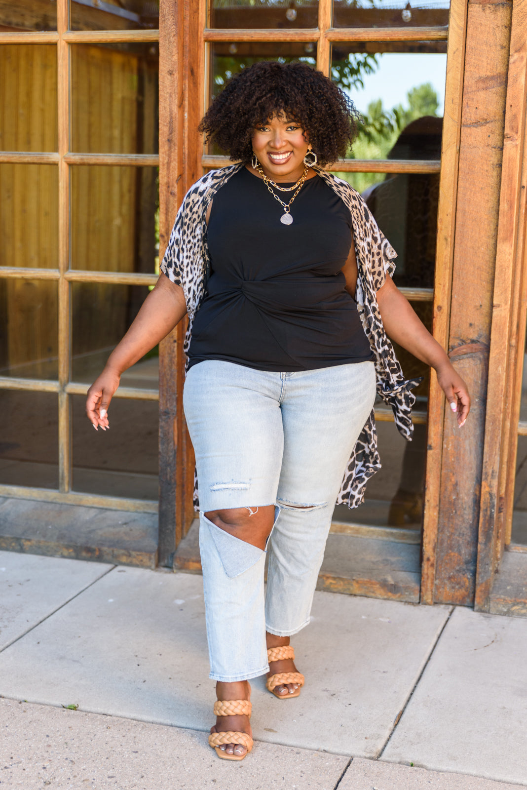 Lovely Time Twist Tank In Black