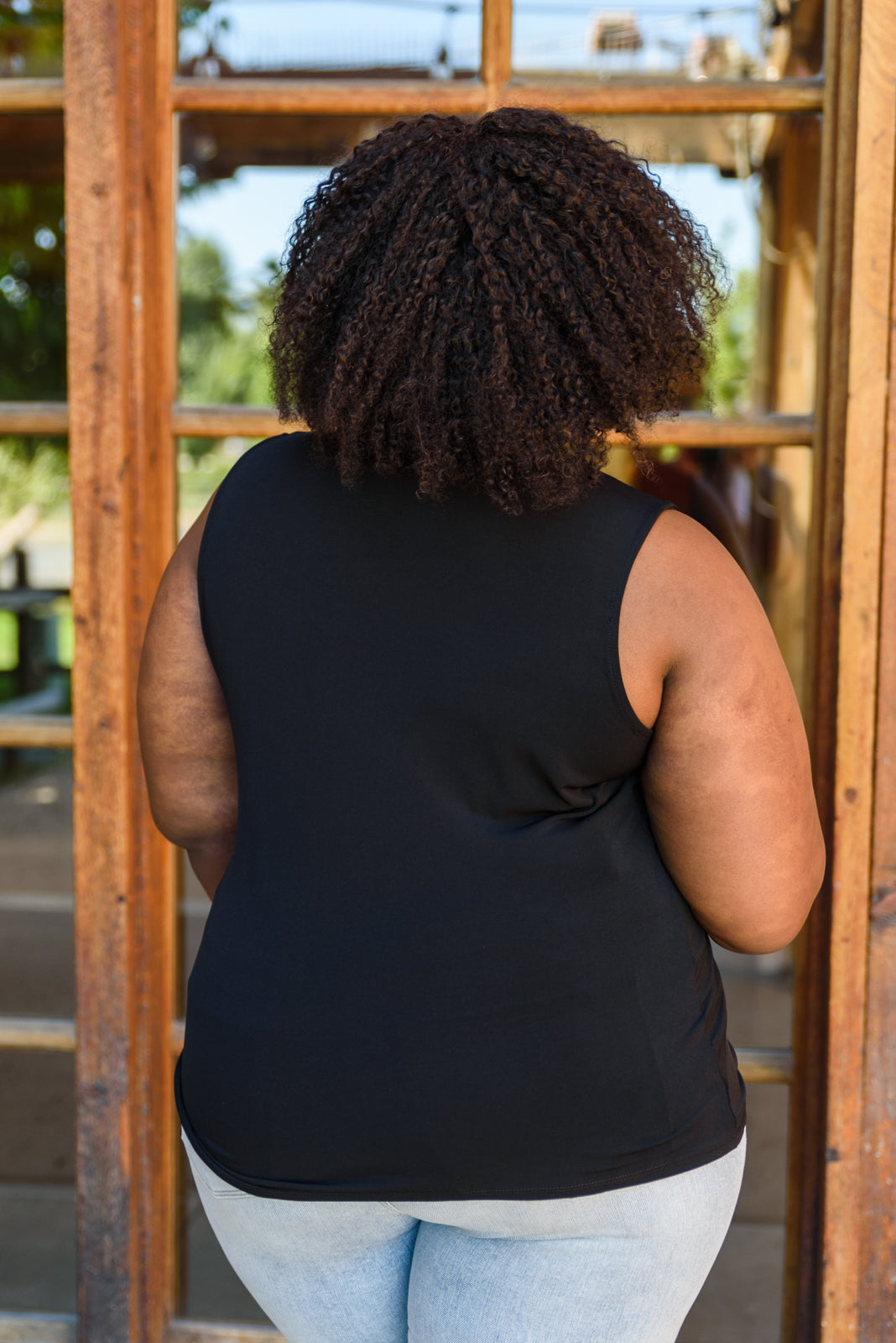 Lovely Time Twist Tank In Black