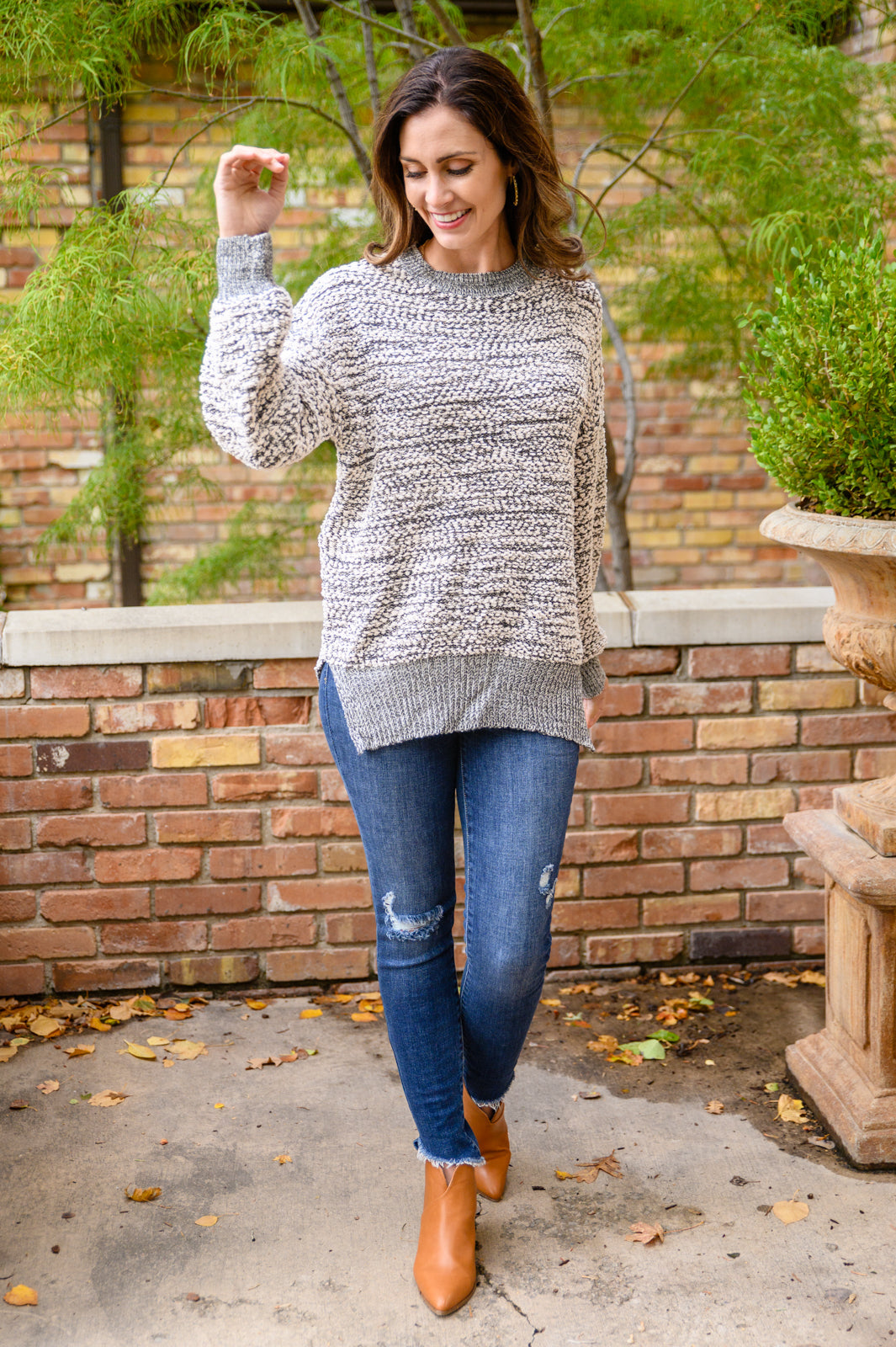 Monaco Sweater In Charcoal