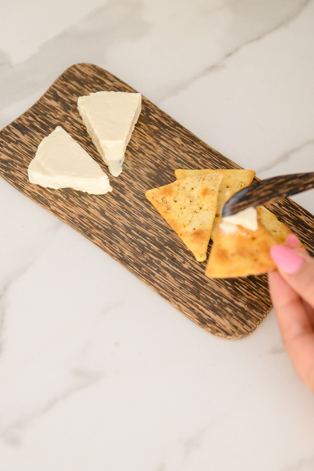 Palm Wood Cheese Board And Knife Set