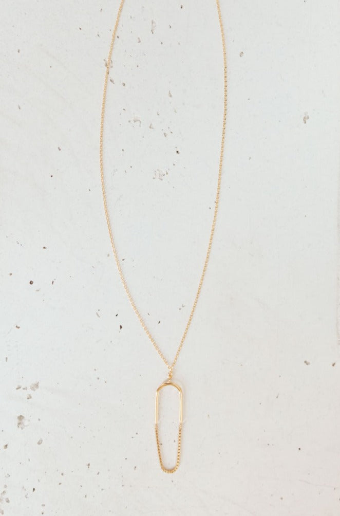 Paperclip Pendant Necklace