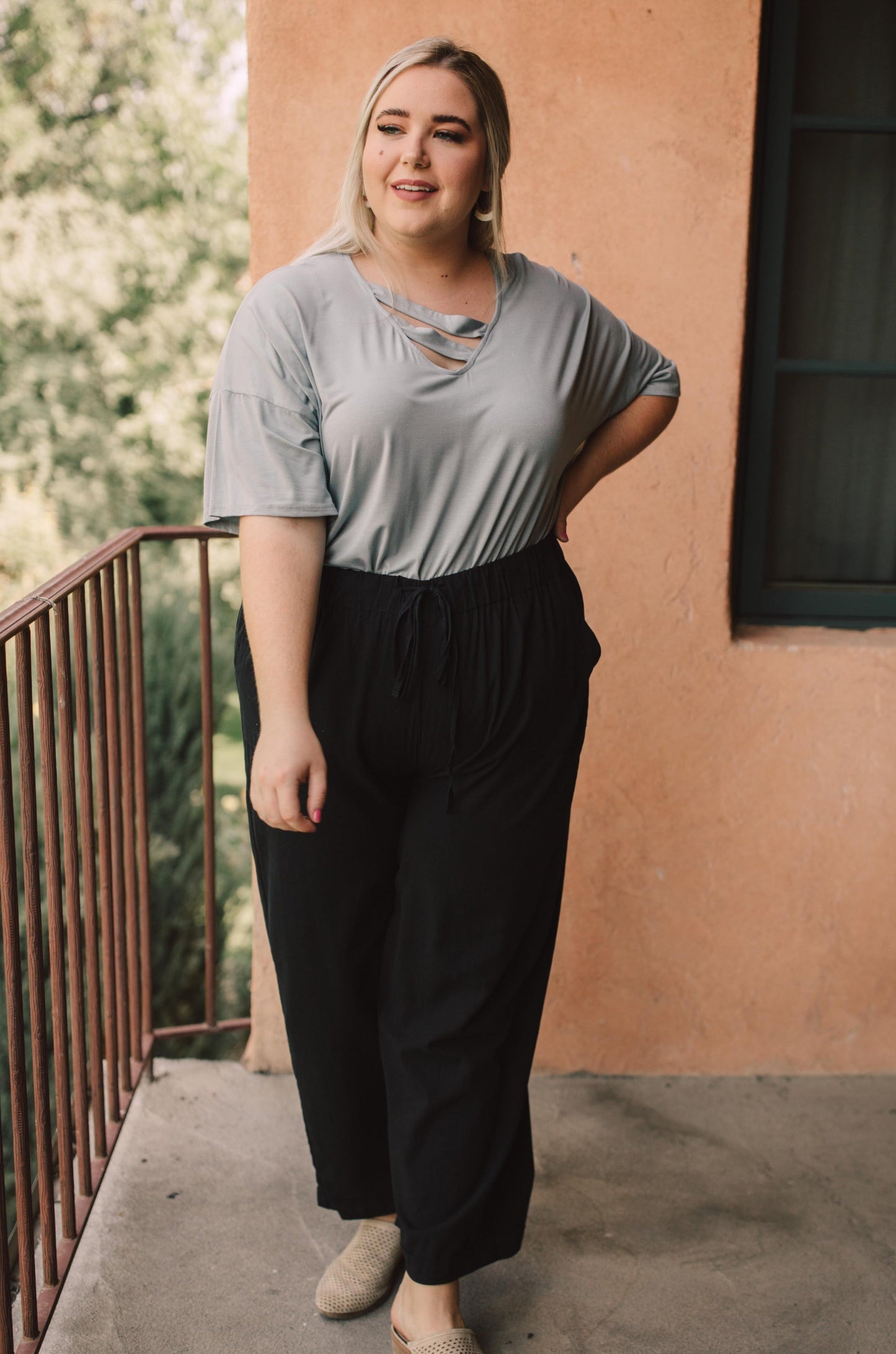 Parallel Universe Top In Dusty Blue