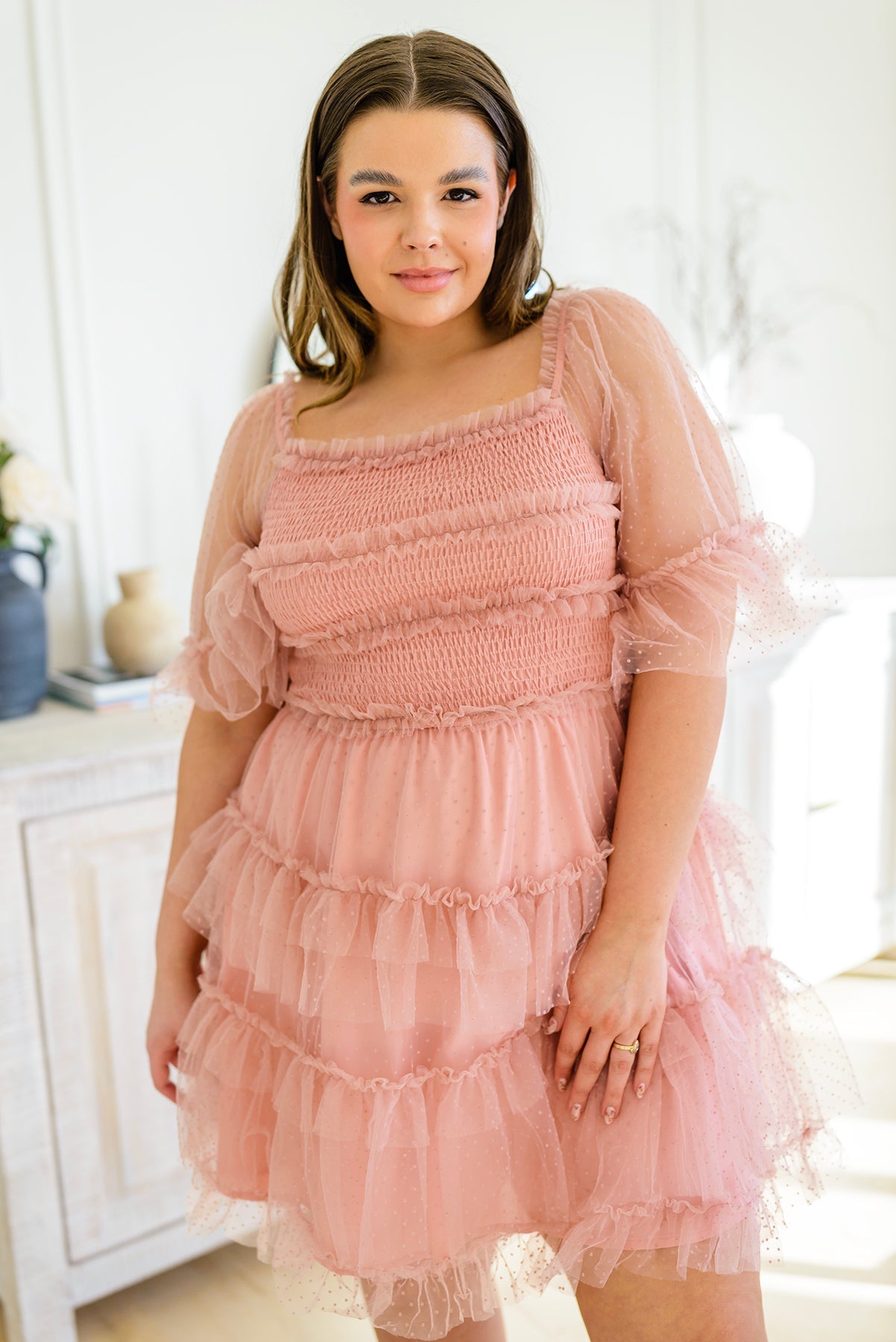 Pretty In Pink Tiered Dress