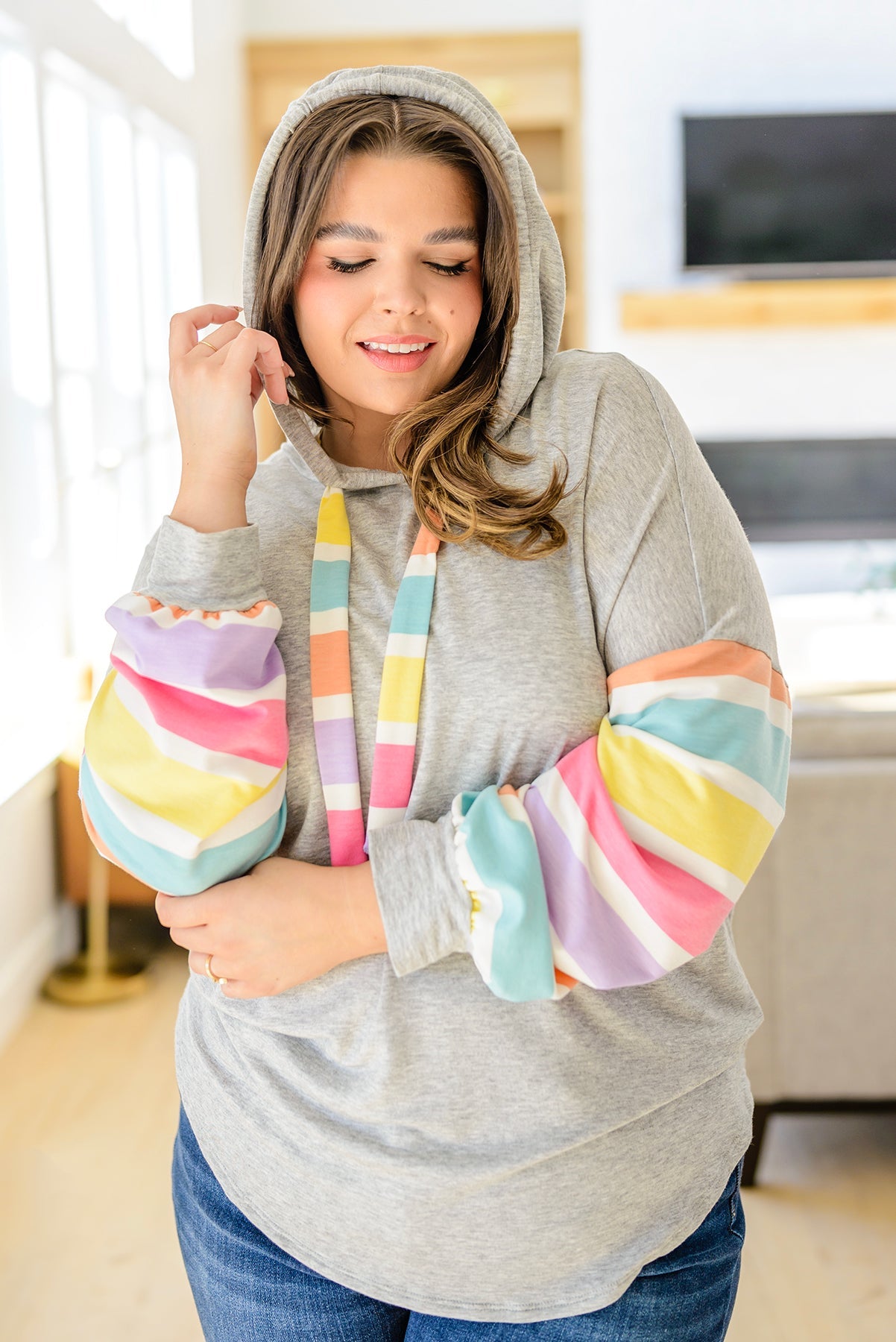 Rainbow Connection Striped Hoodie