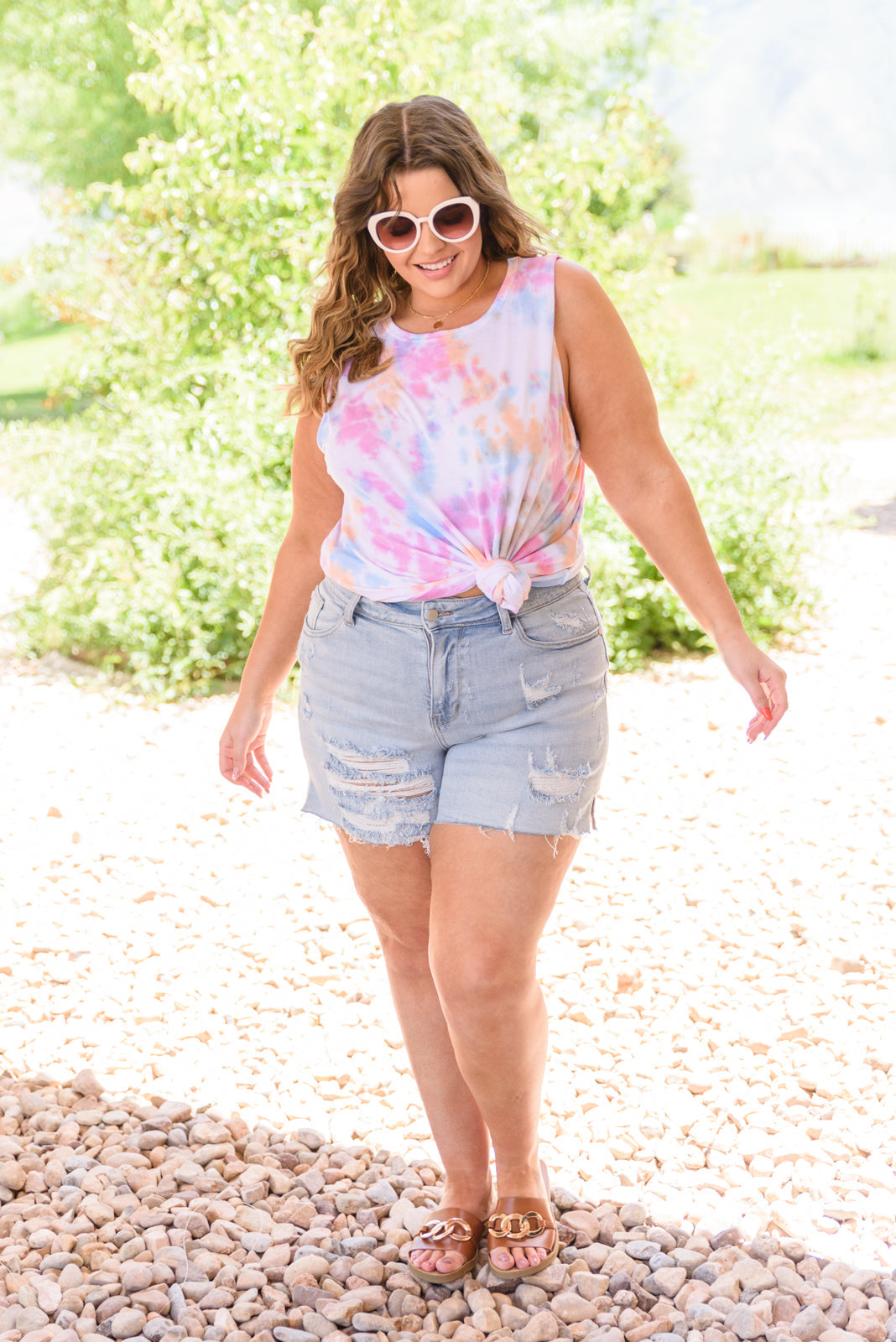 Rainbow Light Tie-dye Tank