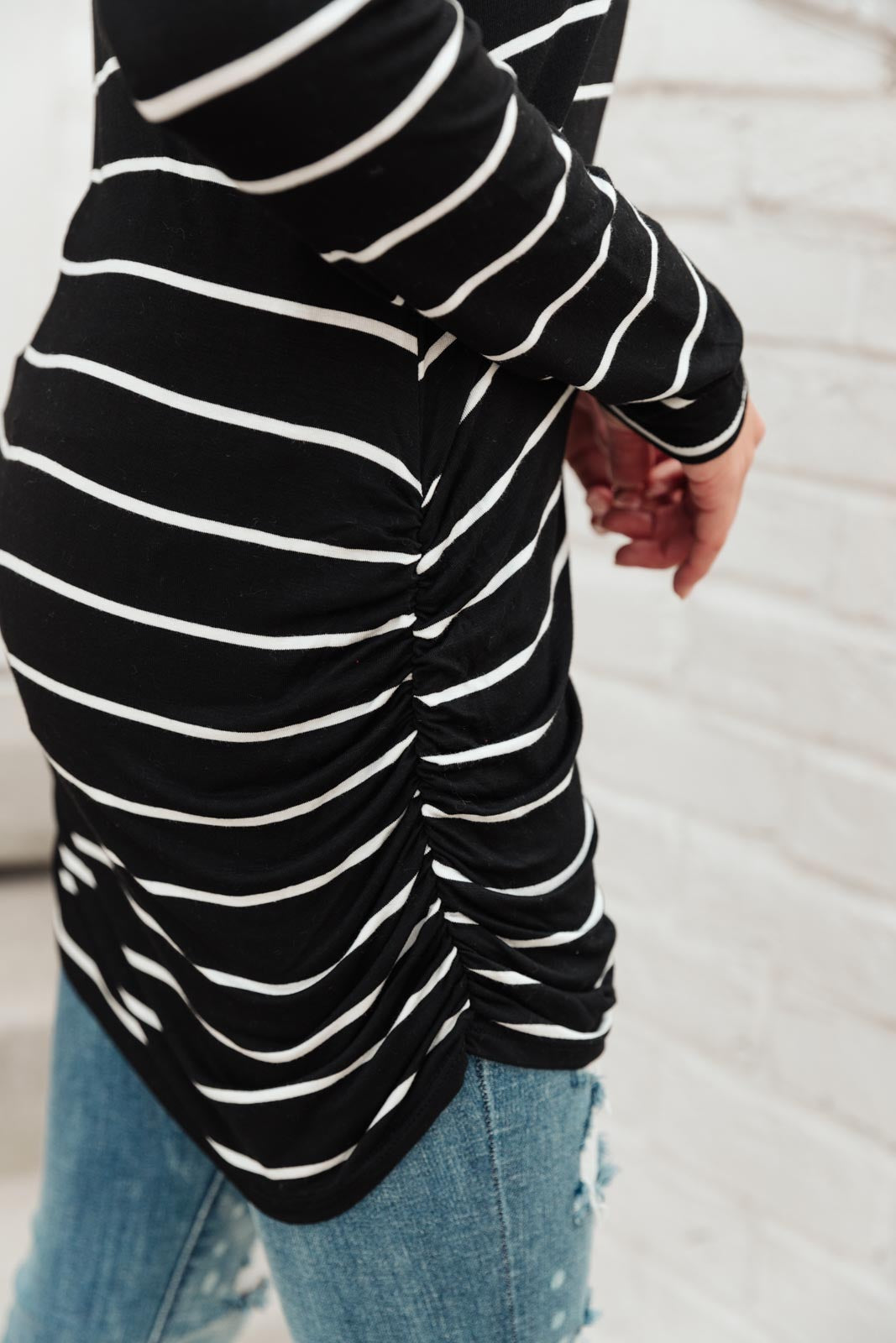 Sailing Stripes Top in Black