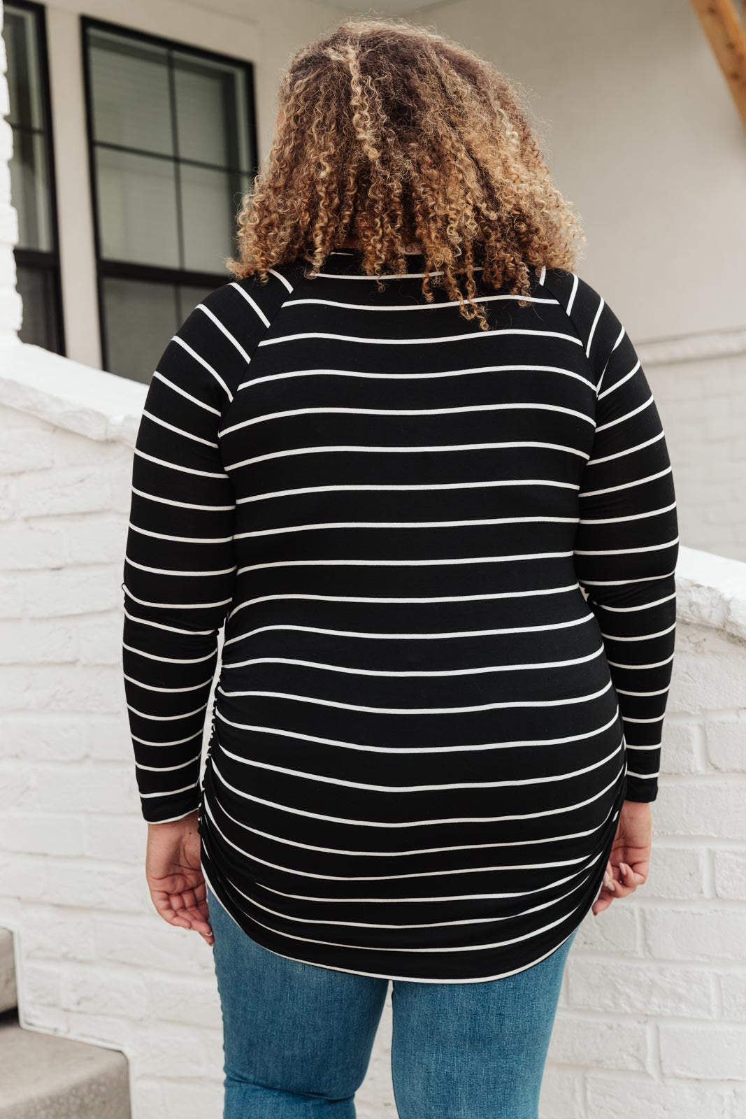 Sailing Stripes Top in Black