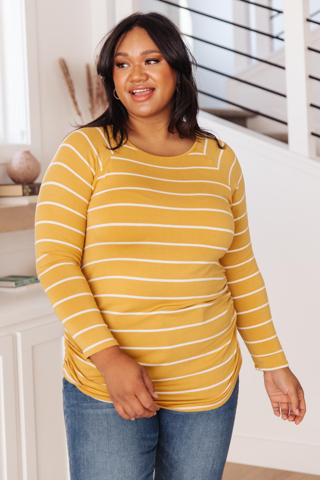 Sailing Stripes Top in Yellow