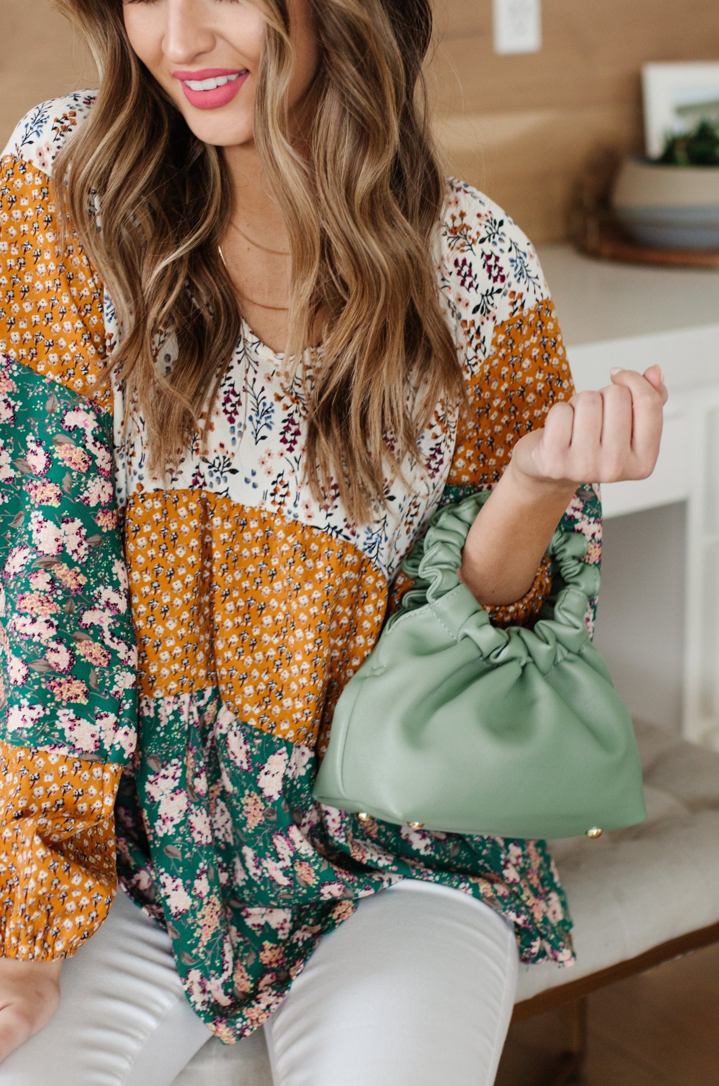 Serena Scrunchie Bag In Green