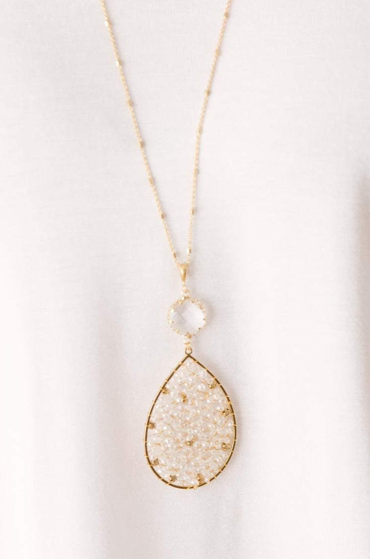 Shimmering Teardrop Necklace