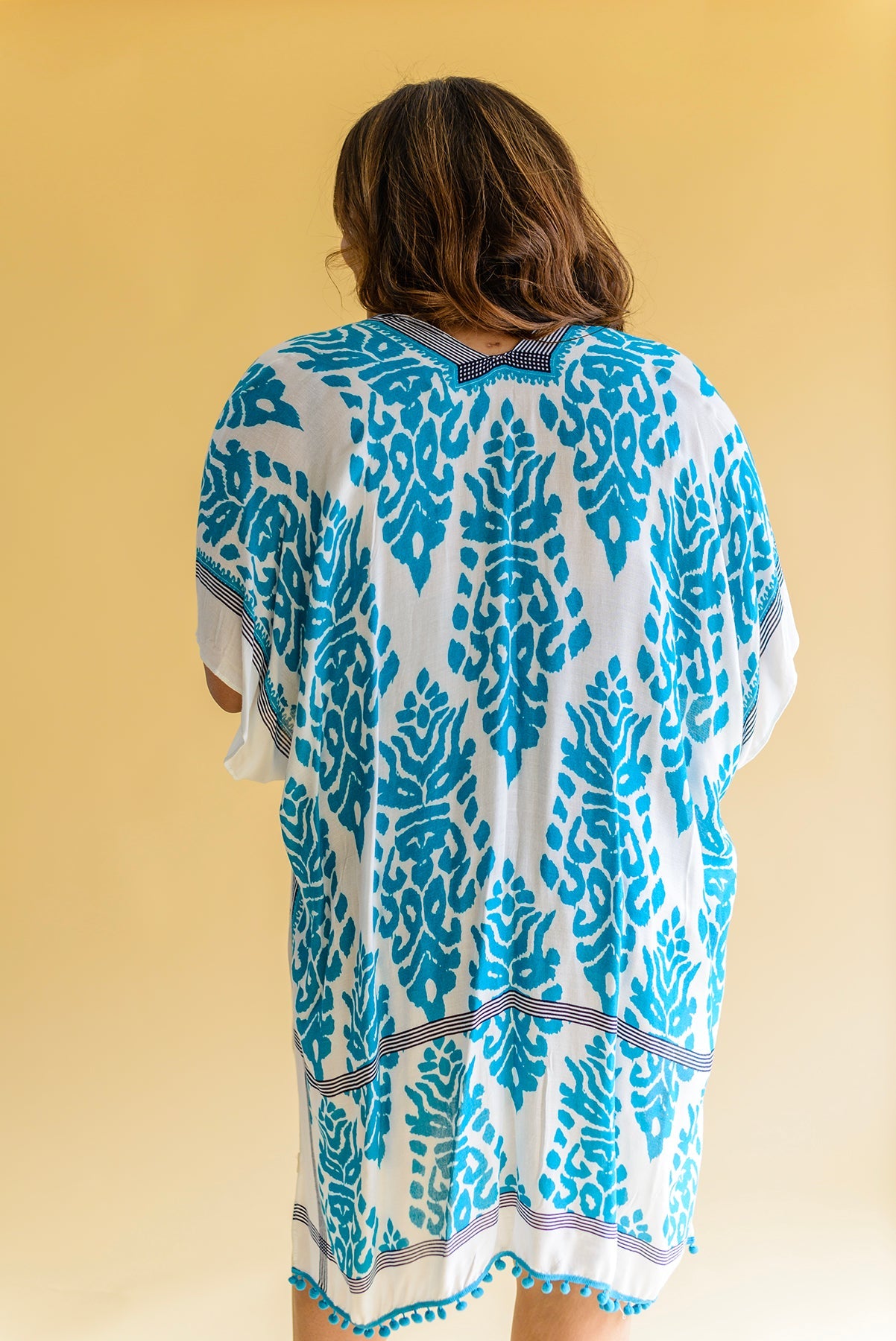 Side Trip Draped Kimono in Teal