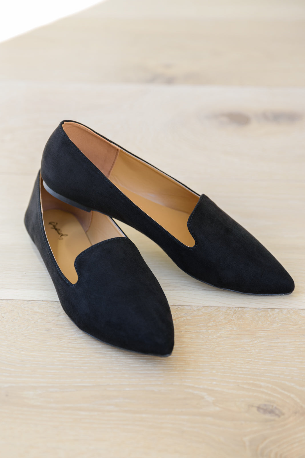 So Classic Suede Flats In Black