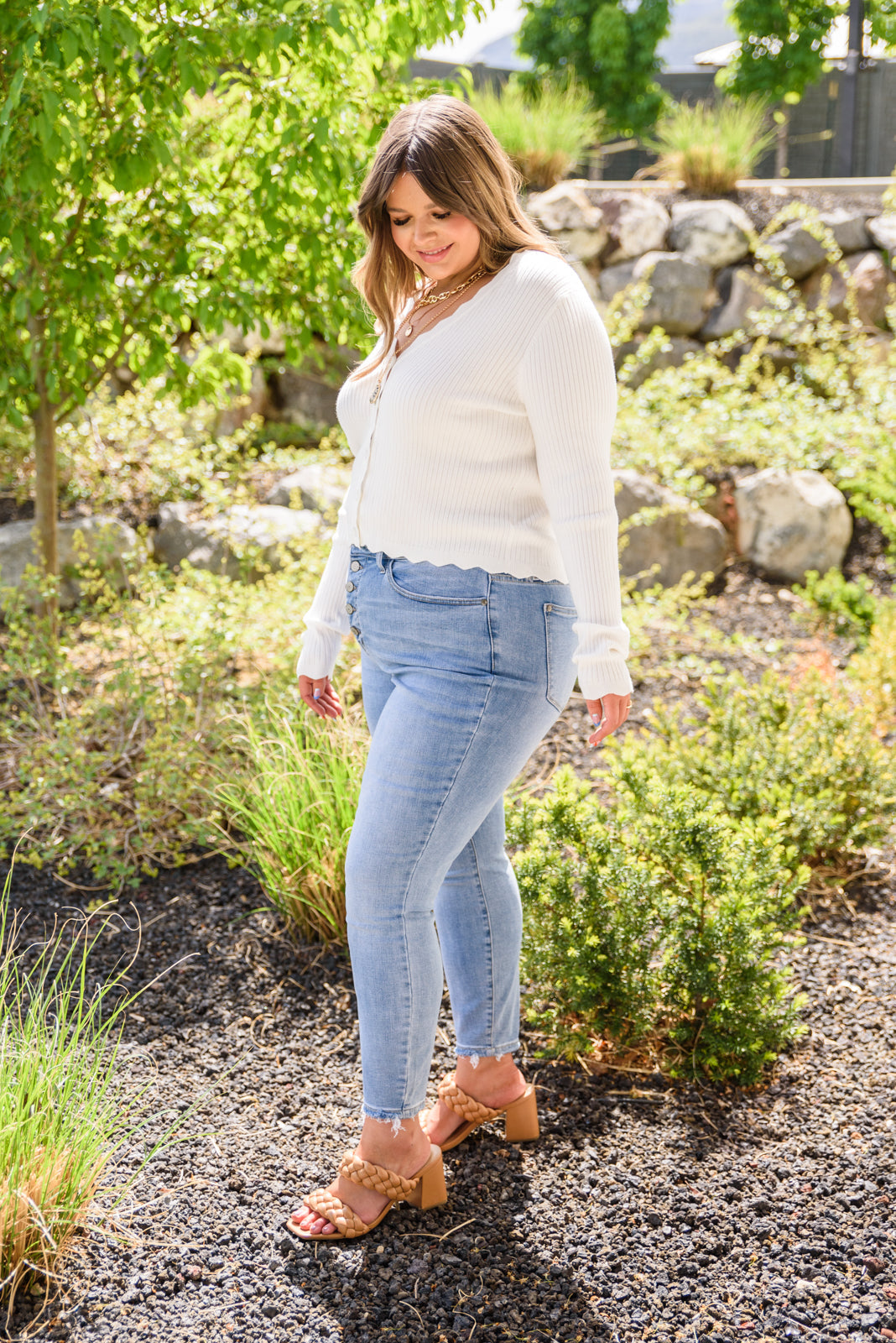 Softness Scalloped Cardigan