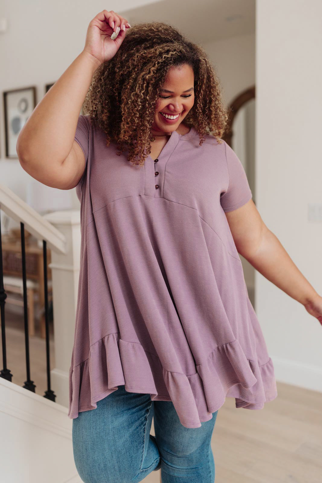 Sweet Breeze Tunic Dress in Lavender