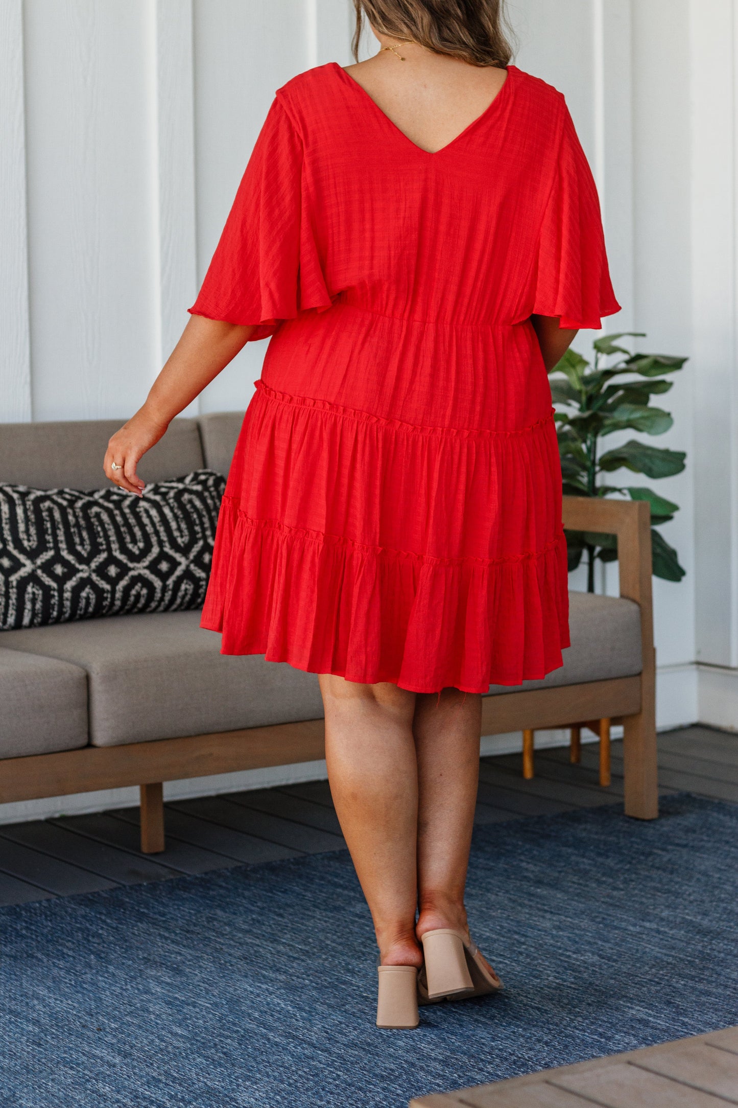 Sweet and Spicy Flutter Sleeve Dress