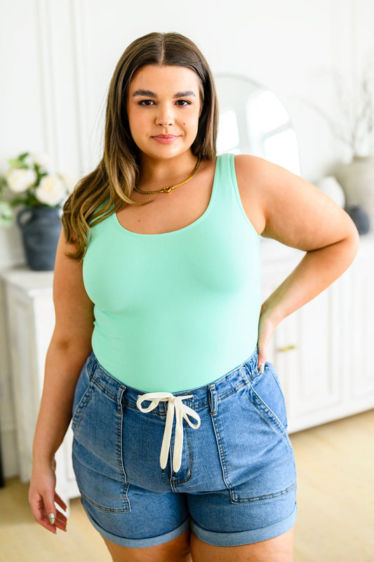 The Basics Long Line Reversible Tank in Mint